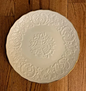 The Lenox Hochzeitsteller 12 Zoll "The Wedding Promises" 24kt. Goldrand von Gorham - Bild 1 von 4