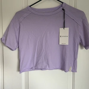 Camiseta cuadrada recortada cuello redondo Kaveah Girls nueva con etiquetas - talla 14/16 - Imagen 1 de 6