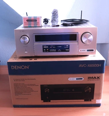 Denon  AVC-X6500H  11.2 Ch. 205W HD AV Receiver with HEOS®  Silber Top Zustand! - Bild 1 von 4