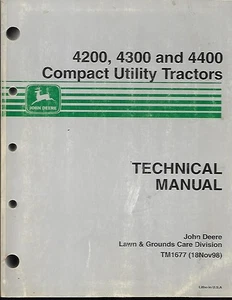 JOHN DEERE 4200, 4300 Y 4400 TRACTOR UTILITARIO COMPACTO MANUAL TÉCNICO - Imagen 1 de 1