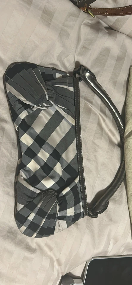 Burberry Nova Check Handbag Nylon Leather - Image 1 of 3