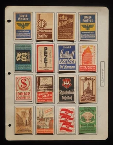 1920s? 16 ITEMs Beautiful Assortment of German Germany Matchbox Labels - Picture 1 of 2