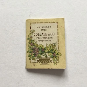 ANTIK MINIATUR CALENDAR 1913 COLGATE & CO. USA Perfumes Werbung - Bild 1 von 7