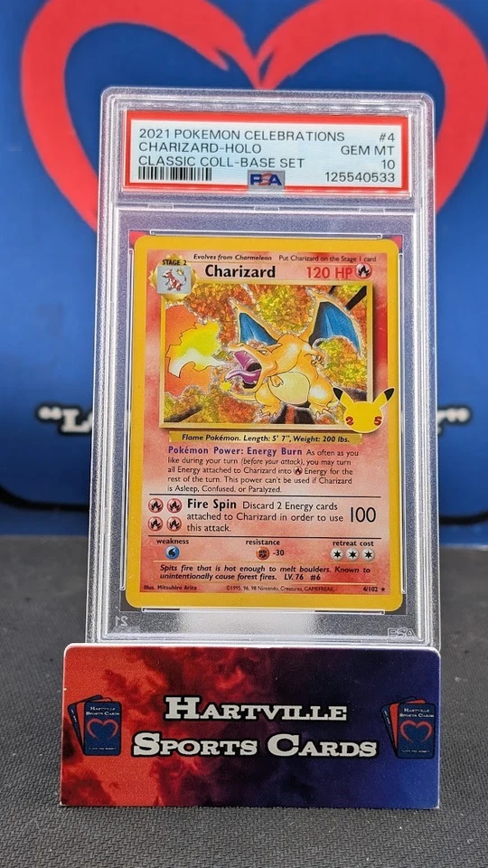 PSA 10 Charizard Base Set Holo 4/102 Pokémon Celebrations: Classic Collection - Image 1 of 1