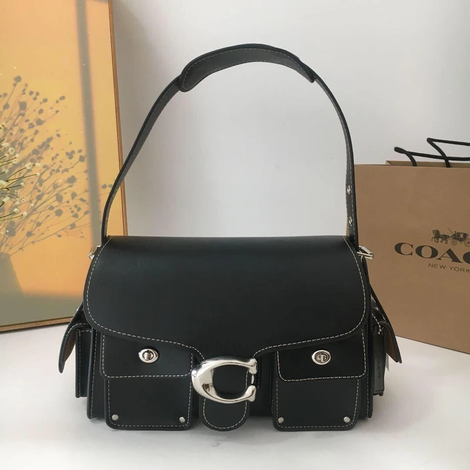 FS COACH Cargo Turnlock Soft Tabby Shoulder Bag CU124 Burnt Brown Outlet DDP