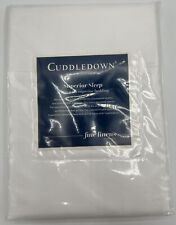 Cuddledown Queen FLAT Sheet White Sateen 100% Cotton 600 Thread C 100”x 105”
