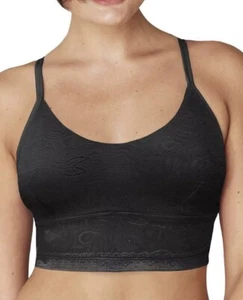 Maidenform 2-Pack Wireless Longline Bralette Animal Print Black Nylon Size M - Picture 1 of 7