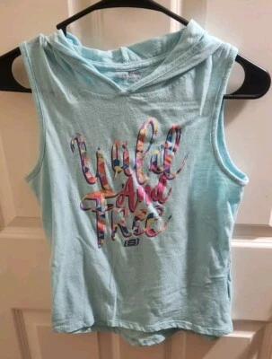 Top con capucha sin mangas Skechers Active para niñas, azul claro - talla 14/16 Foto 1 de 4