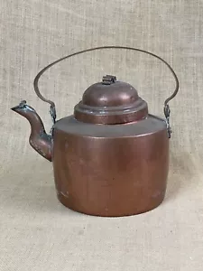 Antique Primitive French or English Copper Kettle 11 x 11 x 9 - Picture 1 of 5