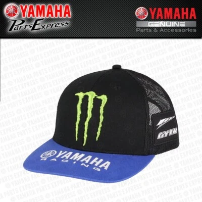 NEW YAMAHA RACING MONSTER ENERGY ADULT SNAPBACK MESH HAT CAP GYTR YZ 125 250 450 - Image 1 of 4