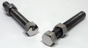 BSA 42-6040 Rear wheel chain adjusters 24-0563 locknut stainless steel A7 A10  - Picture 1 of 3