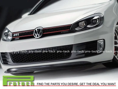 2008-2014 Volkswagen Golf GTI MK6 E-Style Carbon Fiber Front Bumper Lip Spoiler - Image 1 of 2