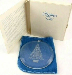 Ball Corp Etched Acrylic Christmas Tree Ornament Medley of Carols 1976 - Picture 1 of 3