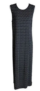 J. Jill Wearever Collection Geometric Print Maxi Dress Sz M Sleeveless Stretchy - Picture 1 of 13