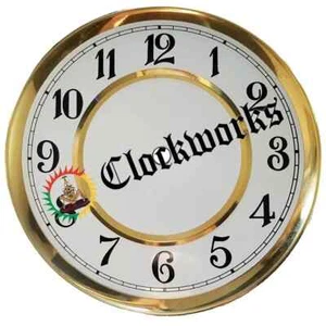 Round Clock Dial Gold-Trim 6.5 Inch - Picture 1 of 1