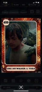 Topps Star Wars Digital Card Trader Fan's Choice 7 Luke & Yoda Insert Award - Picture 1 of 1