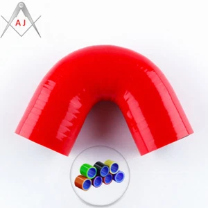 Red 4.5'' ID 114mm 135 degree Elbow Silicone Tubro Intercooler Coupler Hose - Imagen 1 de 6