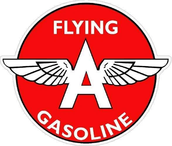 Flying A Gasoline Vintage Drag Racing sticker decal NHRA Rat Rod Street Rod - Image 1 of 1