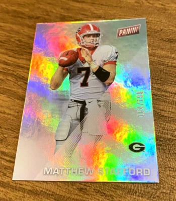 2022 Panini Father's Day MATTHEW STAFFORD Holo #d /199 #37 BULLDOGS/LIONS / RAMS - Image 1 of 2