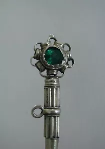 Alter Taschenuhr Schlüssel in Silber, Uhrenschlüssel, Österreich-Ungarn - Bild 1 von 14