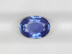 IGI Certified BURMA Blue Sapphire 0.96 Cts Natural Untreated Intense Blue Oval - Picture 1 of 9