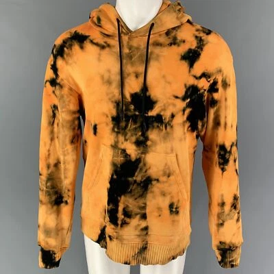 COTTON CITIZEN Size S Orange Black Tie Dye Cotton Hooded Sweatshirt - Image 1 of 4