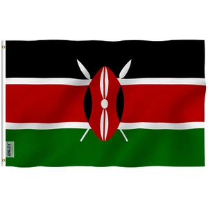 Anley Fly Breeze 3x5 Foot Kenya Flag - Republic of Kenya Flags Polyester - Picture 1 of 6