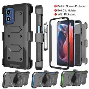 For Motorola Moto G Power/G 5G 2024 2023 Case Belt Clip Cover + Screen Protector - Picture 1 of 28