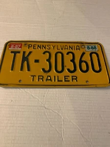 License Plate Pennsylvania Trailer Plate 88 - Picture 1 of 2