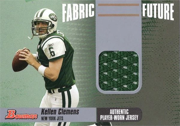 Kellen Clemens relic jersey patch football card 2006 Bowman Rookie Future #FFKC - Image 1 of 1