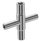 4-in-1 Silver Cross Faucet Wrench, Bathroom Wrench, Household Hardware Tools