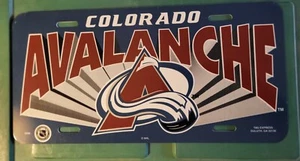 Vintage New Old Stock Colorado Avalanche NHL Hockey Plastic License Plate - Picture 1 of 1