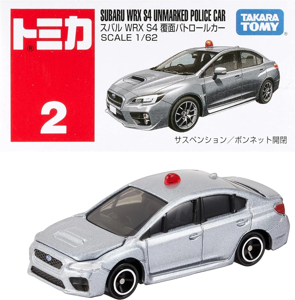 Takara Tomy Tomica No.2 Subaru WRX S4 Unmarked Police Car From Japan - Image 1 of 4