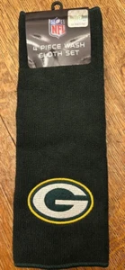 Green Bay Packers 4 Piece Wash Cloth Set - 12 X12 Wash Cloths - Picture 1 of 2