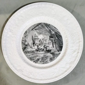 Vtg Perrys Victory On Lake Erie Navy Ship Collector Plate 6 Shenango Pottery EUC - Picture 1 of 4