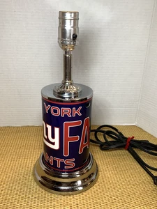 New York Giants Football Table Accent Lamp #1 Fan License Plate Works NFL - Picture 1 of 17