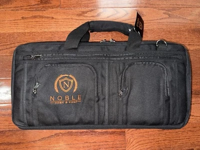 Noble Chef 刀袋,黑色蜡制帆布,19 插槽,全新带标签!! — 第 1/4 张图片
