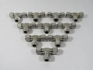 Hoke 8TTT316 Gyrolok Stainless Steel Union Tee 1/2" Tube OD Lot of 10 NOP - Picture 1 of 3