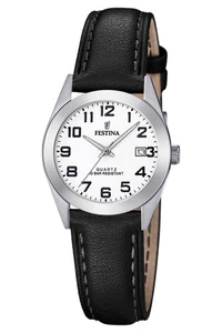 Festina Ladies Watch Quartz With Leather Strap Black F20447/1 - Picture 1 of 2