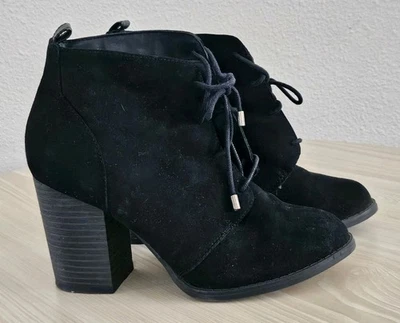 Call It Spring Women's Booties Suede Black Casual Size 7. - Image 1 of 4
