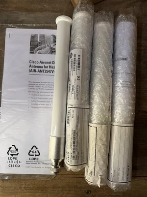 Antena omnidireccional externa de doble banda Cisco AIR-ANT2547V-N 07-1126-01 (4H) Foto 1 de 3