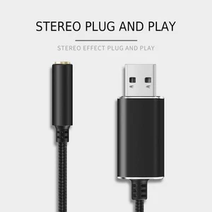 USB Auf 3 5 Mm Klinkenstecker Audioadapter Externer USB-Soundkarten-Stereo- NTS - Afbeelding 1 van 7