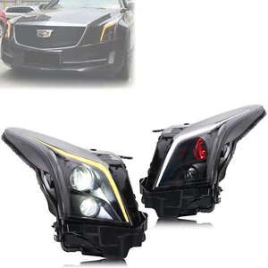 Conjunto de faros delanteros luz roja para Cadillac ATS sedán 2013-2019 - Imagen 1 de 6