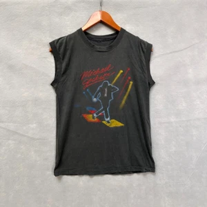 Vintage Michael Jackson Hemd Herren Medium schwarz grau 1984 Victory Tour Pepsi 80er - Bild 1 von 15