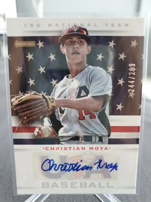 CHRISTIAN MOYA 2013 Panini USA Baseball Autograph #244/299 - Image 1 of 2