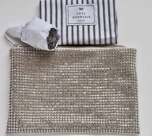 Anya Hindmarch Georgiana Crystal Clutch Metal Crystal Mesh - Picture 1 of 9