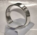solidne srebro sterling 925 pierścionek przyjaźń zaręczyny szerokość 6 mm obrączka