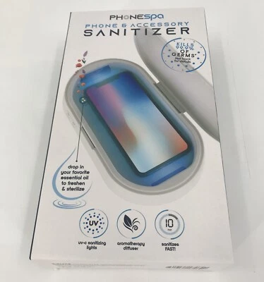 TZUMI PHONE SPA Cell Phone & Accessory Sanitizer (White) UV-C Genuine New In Box - Image 1 of 4