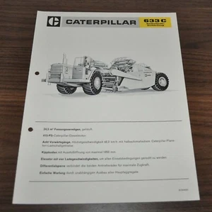 Caterpillar 633C Autocarga Scraper Specification Folleto Folleto - Imagen 1 de 3