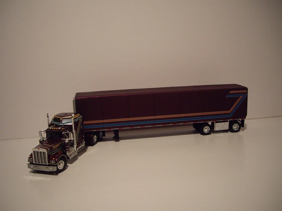 DCP First Gear 1/64 Kenworth W900 with Roll Tarp Trailer Diecast Truck 60-1618